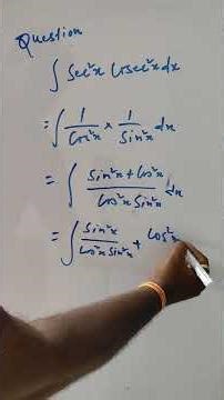 ∫ sec²x cosec²x dx Trick 🔥 Solve in Seconds | Class 12 Integration | JEE Maths