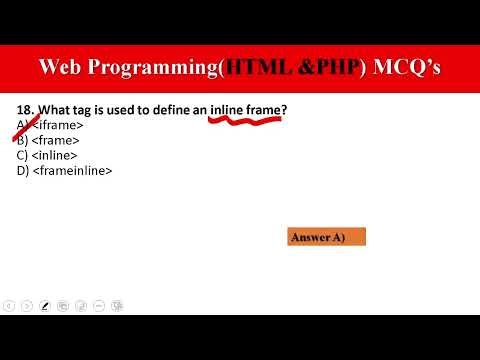 Top 50 Web Programming HTML PHP MCQ's part 1