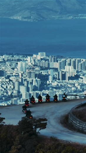 Riding Above the City 🌆🏍️ | This View Took Our Breath Away #bike #TravelVlog #BikeRide #ScenicView