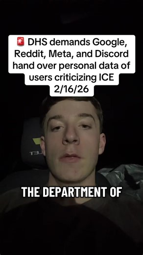 The Department of Homeland Security has sent legal requests to Google, Reddit, Meta, and Discord for the names, email addresses, telephone numbers, and identifying data of accounts that track and criticize ICE. #ICE #DHS #Google #Meta #Discord