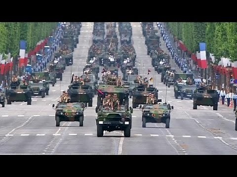 French parade military muscle on nation's birthday
