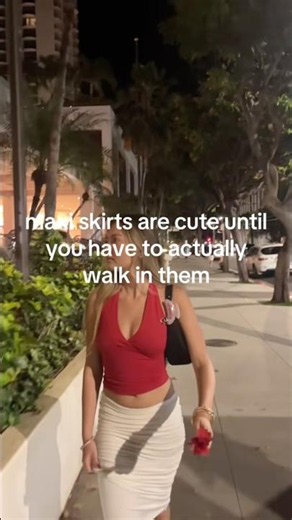 lifting my skirt every 2 seconds because i refuse to do the tiny shuffle walk #travel #walking #maxi