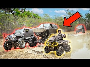 CAN-AM 1000 v.s GIANT Mud Trucks!
