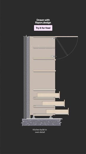 Get this millwork drawing for free #interiordesigner Made with Rayon.design software 💻