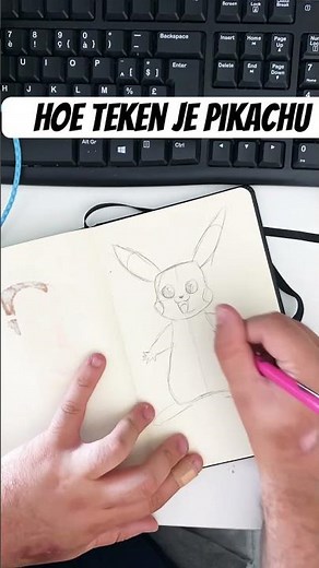 Hoe teken je Pikachu | stap voor stap | Nederlands