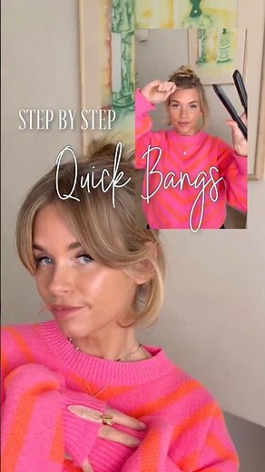 Quick Bangs with a Straightener 🔥 (Easy Hair Tutorial)