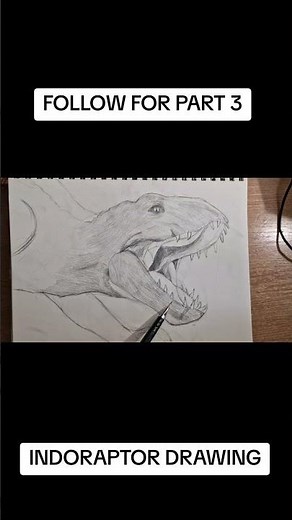 INDORAPTOR DRAWING PART 2 #indoraptor #jurassicworld #jurasicpark #drawing #art #sketch #reptile