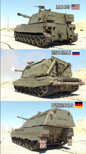PZH 2000 vs 2S19M1 vs M109 - Self-Propelled Artillery - Sound Effects