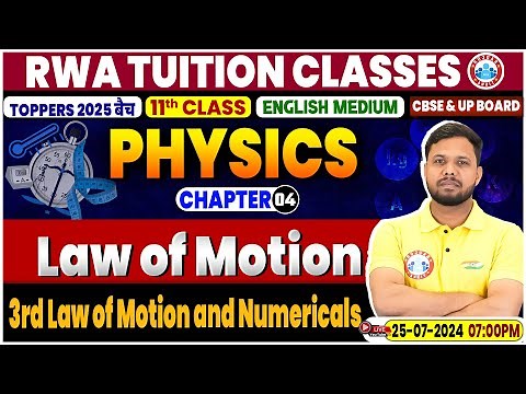 Class 11 Physics Chapter 4 | Law of Motion, 3rd Law of Motion and Numericals By Shivendu Sir