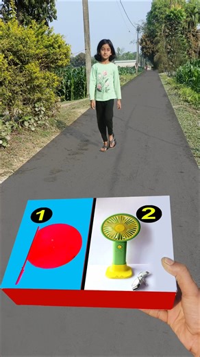 Mini Rechargeable Electric Hand Fan🪭🤩vs Hand Fan🤣🎁Gift & Unboxing #shorts #shortvideo #trending