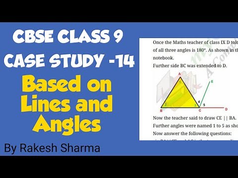 case study questions and answers class 9 Maths | case study based on lines and angles class 9 Maths