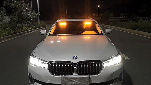 Amber Dash Lights Emergency Strobe Flashing Light for Trucks