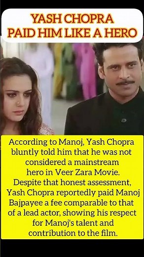 Yash Chopra Paid Manoj Bajpayee A Hero Fee in Veer Zara #yashchopra #manojbajpayee