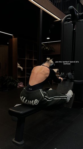 pov the “perfect” back and bi’s workout | wearing @DFYNE 1. Seated Rows 2. LAT Pulldowns 3. Rear Delt Flys 4. Seated Face Pulls 5. Straight Bar Bicep Curls #backday #backworkout #gymtok #gym #gymgirl