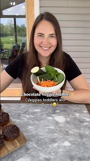 Hidden Veggie Chocolate Muffins (Kid-Approved!) 🥕 #toddlermom #toddlerfood #momlife