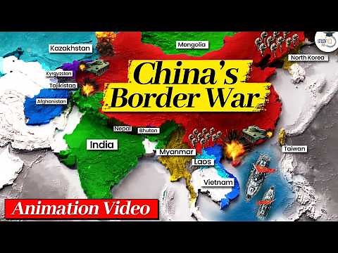 China Border Dispute | Understanding China’s All Territorial Disputes Through Animation | StudyIQ