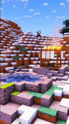 Hot Springs Design 🛀 #minecraft #minecraftbuild #minecraftideas #minecrafttutorial