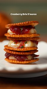 #ad Sweet, savory, and festive, these cranberry brie baked s’mores are pure holiday magic. @oldladieKatie Sponsored by @townhousecrackers | Tasty