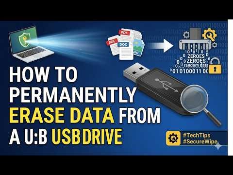 How to Permanently Erase Data from a USB Drive Format USB Pen Drive #CyberSecurity #usbdrive