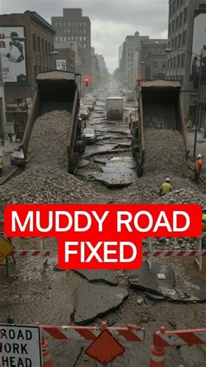 Watch a Muddy Road Turn Perfect in the USA ||🛣️