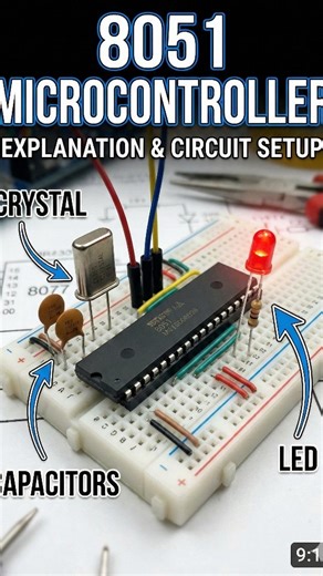 MBT 💥 on Instagram: "8051 microcontroller story ... #8051microcontroller #microcontroller #electronics #techvideos #engineeringstudent"