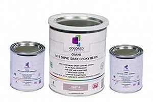colored epoxies Dove Gray Epoxy Resin for Bar Tops, Table Tops, Wood, Concrete, Epoxy Art & Crafts 1.5 Gallon