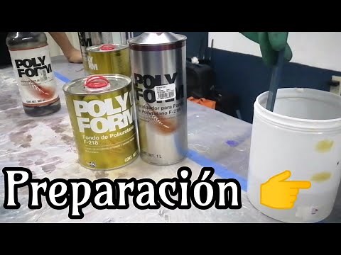 preparación y aplicación de fondo de poliuretano F _ 218 de polyform