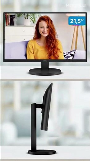 Monitor 21,5" Aoc 75Hz Led Ajuste De Altura Hdmi 22B3Hmf