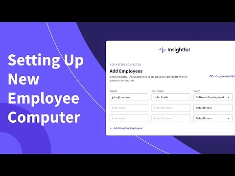Setting Up New Employee Computer