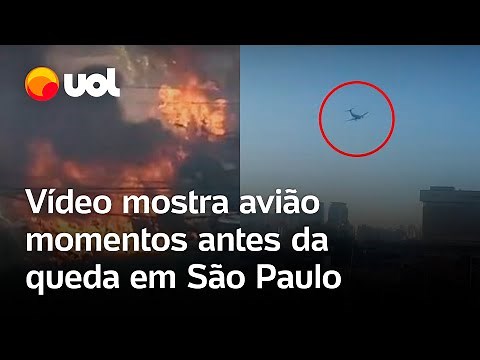 Avião cai: vídeo mostra aeronave momentos antes da queda na Barra Funda, na Zona Oeste de São Paulo