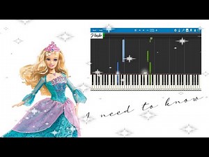 I Need To Know - Barbie as the Island Princess (Piano cover/Tutorial)