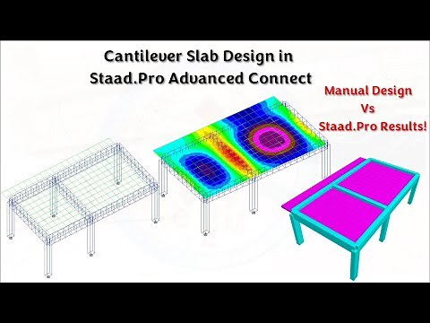 Cantilever Slab Design in Staad.Pro Advanced Connect|Cantilever slab Manual Calculation Vs Staad.Pro