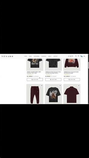 VÉNARO: Premium E-Commerce Website Using PHP & MySQL #shorts #phpmysql