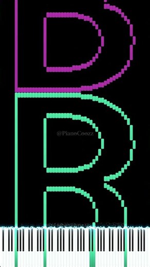 B in Piano Note Art 🅱️🎹 | Mirrored Top to Bottom #Shorts