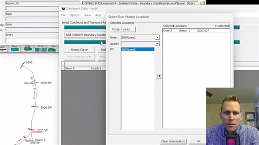 HEC RAS Lesson 54 - Sediment Data - Boundary Conditions