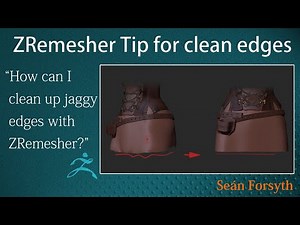 ZRemesher tip for easy and clean edges from jaggy surfaces