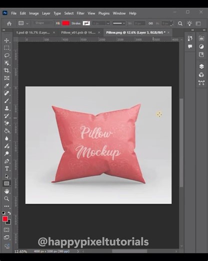 🛏️ Create a Realistic Pillow Mockup in Photoshop – Easy & Beginner Friendly!#ytshorts #youtubeshorts
