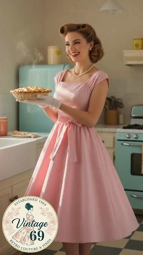 Swing into 1950s grace with the Pas Ielmuse Dress!  This soft pink swing stunner features a sculpted bodice, cap sleeves, bow belt, and mid-calf flair for that effortless retro elegance—perfect for pie-baking days or vintage soirées. Available in Pink, Navy Blue, Light Blue, or Claret to suit your style! Bake up some nostalgia and shop now at vintagesixtynine.com. 不✨ #1950sDress #SoftSwingStyle #RetroGrace #VintageFashion #ShopVintageSixtyNine | Vintage 69 | Facebook