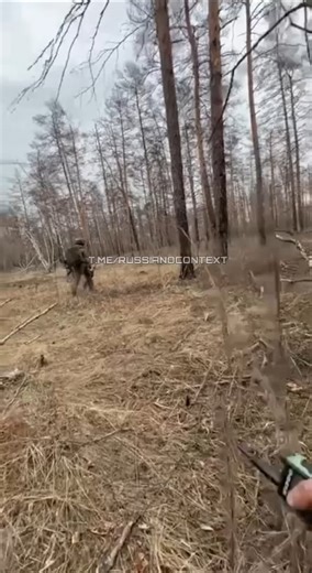 Russian soldier steps on a mine and calls for a rescue team, the team arrives but is also blown up by a mine (even though they were warned to be careful)