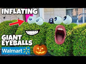 Inflating GIANT EyeBALLS Halloween Decorations Walmart 2020 Balloons? Balls?