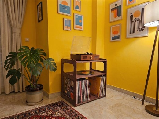 Handcrafted Mid-century Modern Record Player Stand – Vinyl Record Storage - Etsy UK