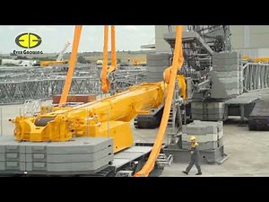 Liebherr crawler crane, assembly lifting process