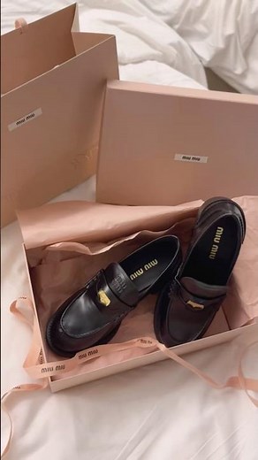 Miu Miu loafers unboxing 🖤