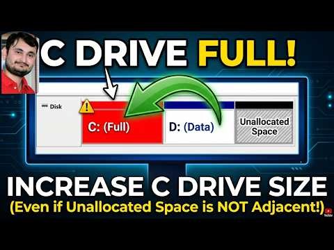Increase C Drive Size When Unallocated Space Is Not Next to C Drive