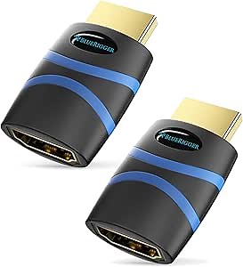 BlueRigger HDMI CEC Less Adapter (4K UHD, ARC, Ethernet, Male to Female CEC Blocker) - Compatible with HDTV, TV Stick, Chromecast, Nintendo Switch, Xbox, PS5, PC, Soundbar - 2 Pack