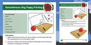 Remembrance Day Poppy Printing Craft