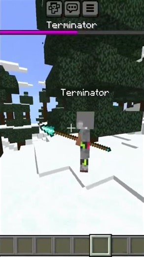 Minecraft maar een Terminator probeert mij dood te maken! #shorts #minecraftbedrock