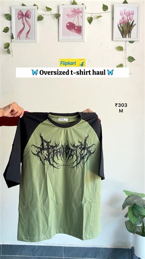 Flipkart finds oversized t-shirt haul 🦋 #shorts #flipkartfinds #oversized #tshirt #haul