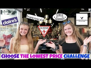I'll Buy Anything If You Choose the Lowest Price Shopping Challenge ~ Jacy and Kacy