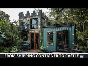 You Won’t Believe This Castle Is a Shipping Container on Wheels! 🚚🏰 | Epic Tiny Home Tour